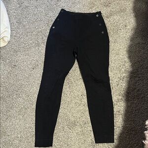 Ted Baker London Black High-Waisted Pants with Button Detail 1